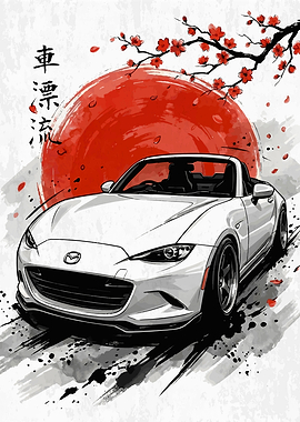 Mazda MX-5 Miata Japanese Art