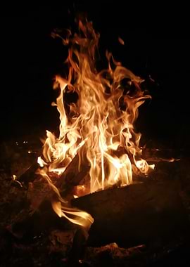 Campfire at Night 2
