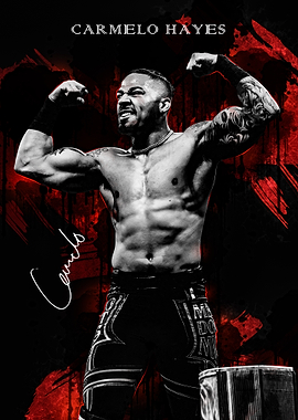 Carmelo Hayes WWE Wrestler Portrait