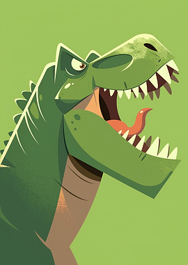Cartoon Tyrannosaurus Rex Illustration