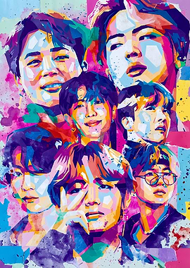 BTS Pop Art Portrait