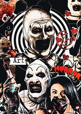 Terrifier Art the Clown Horror Collage
