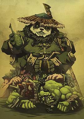 Pandaren Brewmaster with Orcs