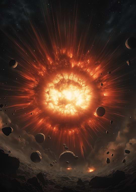 Cosmic Explosion with Asteroids