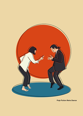 Pulp Fiction Retro Dance Illustration
