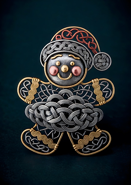 Celtic Knot Gingerbread Man Ornament