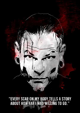 Jeff Hardy Portrait with Quote
