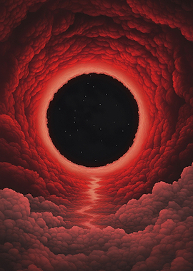 Red Clouds Portal to Stars