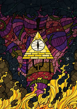 Bill Cipher Stained Glass