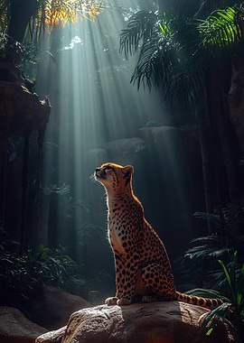 Cheetah in Jungle Sunlight