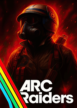 ARC Raiders Character in Fiery Setting