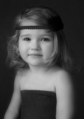 Black and White Portrait of a Girl