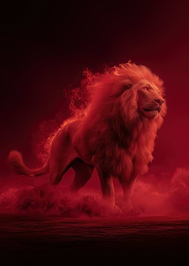 Red Lion in Smoky Environment