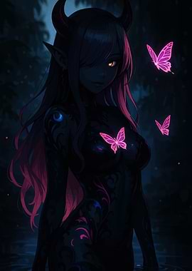 Dark Elf with Butterflies