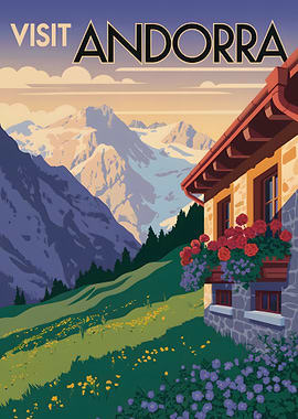 Visit Andorra Travel Poster