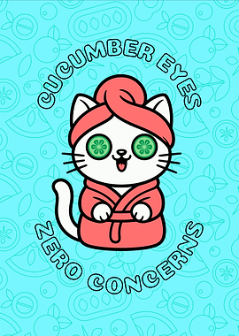 Cat Spa Day: Cucumber Eyes