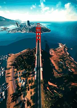Golden Gate Bridge Aerial View