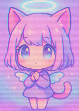 Anime Angel Cat Girl