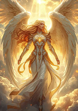 Golden Angel in Divine Light