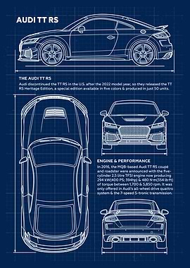 Car Audi TT RS Blueprint