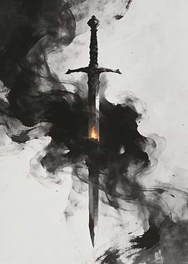 Sword and Smoke Digital Art