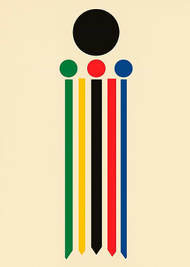 Minimalist Olympic Rings Inspired Design