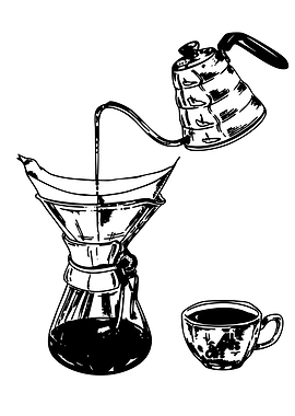 Pour Over Coffee Illustration