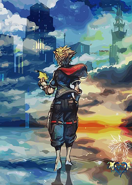 Sora Kingdom Hearts Sunset Reflection