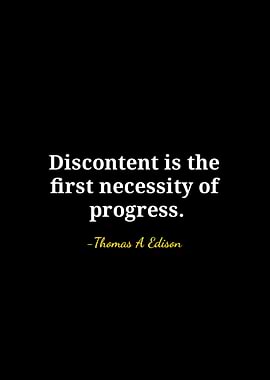 Edison Quote: Discontent and Progress