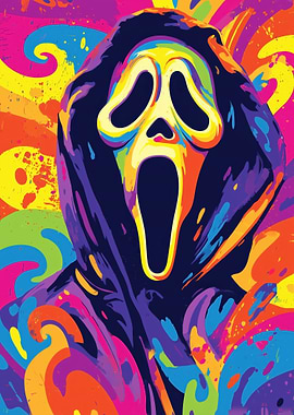 Colorful Ghostface Art
