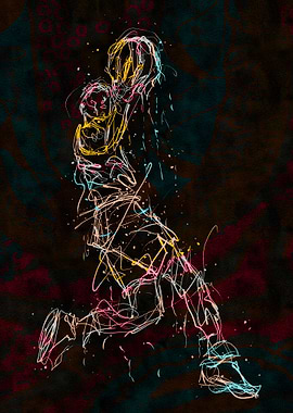 basketball Abstract Art