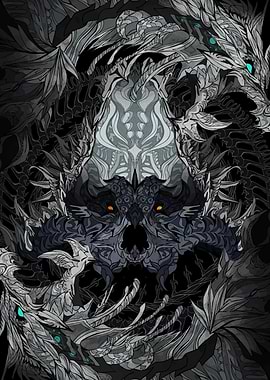 Dragon Skull Fantasy Art
