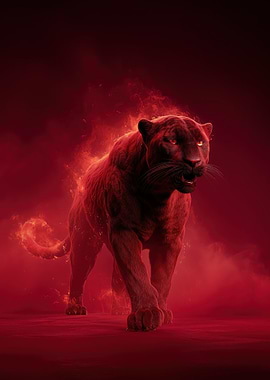 Fiery Red Panther