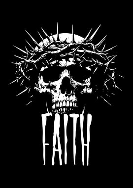 Faith Skull Crown of Thorns