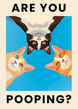 3 Cats Are You Pooping?