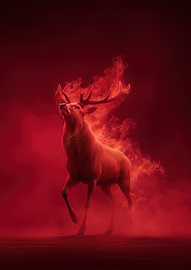 Fiery Red Deer
