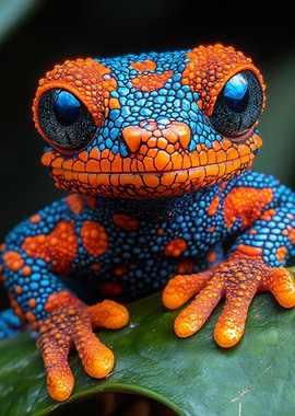 Colorful Frog Portrait