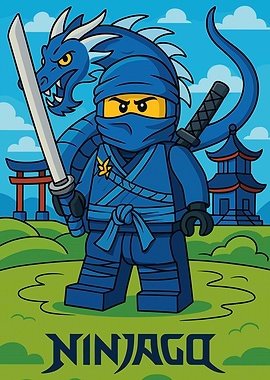 Ninjago Jay with Dragon