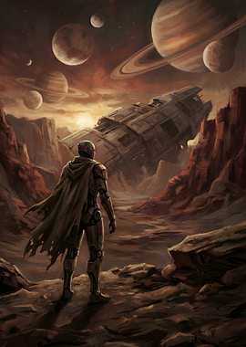 Wasteland Wanderer and Crashed Spaceship