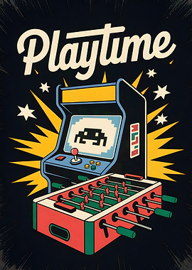 Playtime Arcade and Foosball Illustration