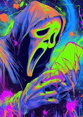 Ghostface Neon Art