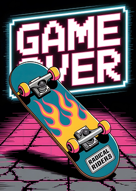 Radical Riders Skateboard Game Over