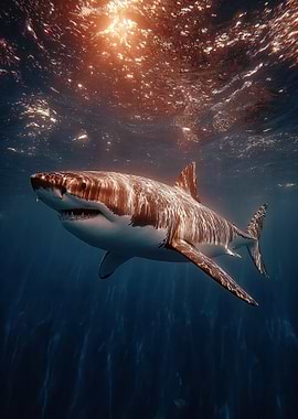 Great White Shark Underwater