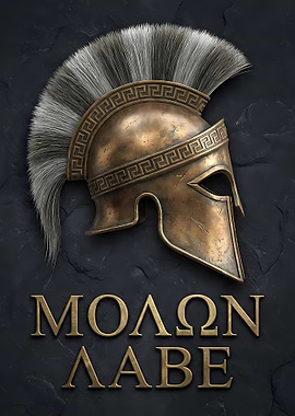 Spartan Helmet with Molon Labe