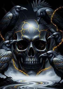 Skull and Ravens
