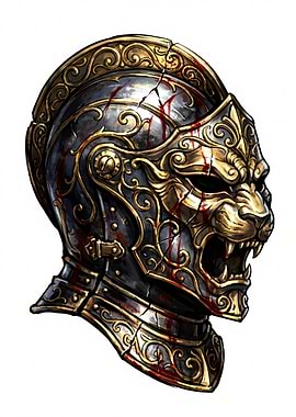 Lion-themed Knight Helmet