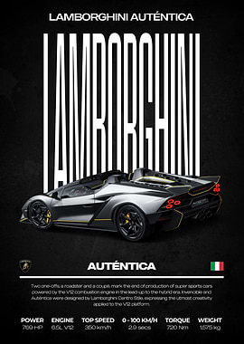 Lamborghini Auténtica Poster