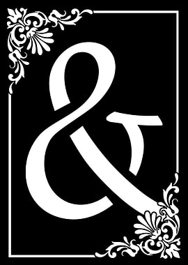 Elegant Ampersand with Floral Accents