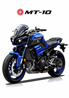 Yamaha MT-10 Motorcycle Illustration
