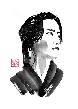 Ink Portrait of a Woman